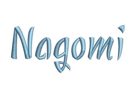 Download Free Nagomi 15 sizes embroidery font (RLA) Printable